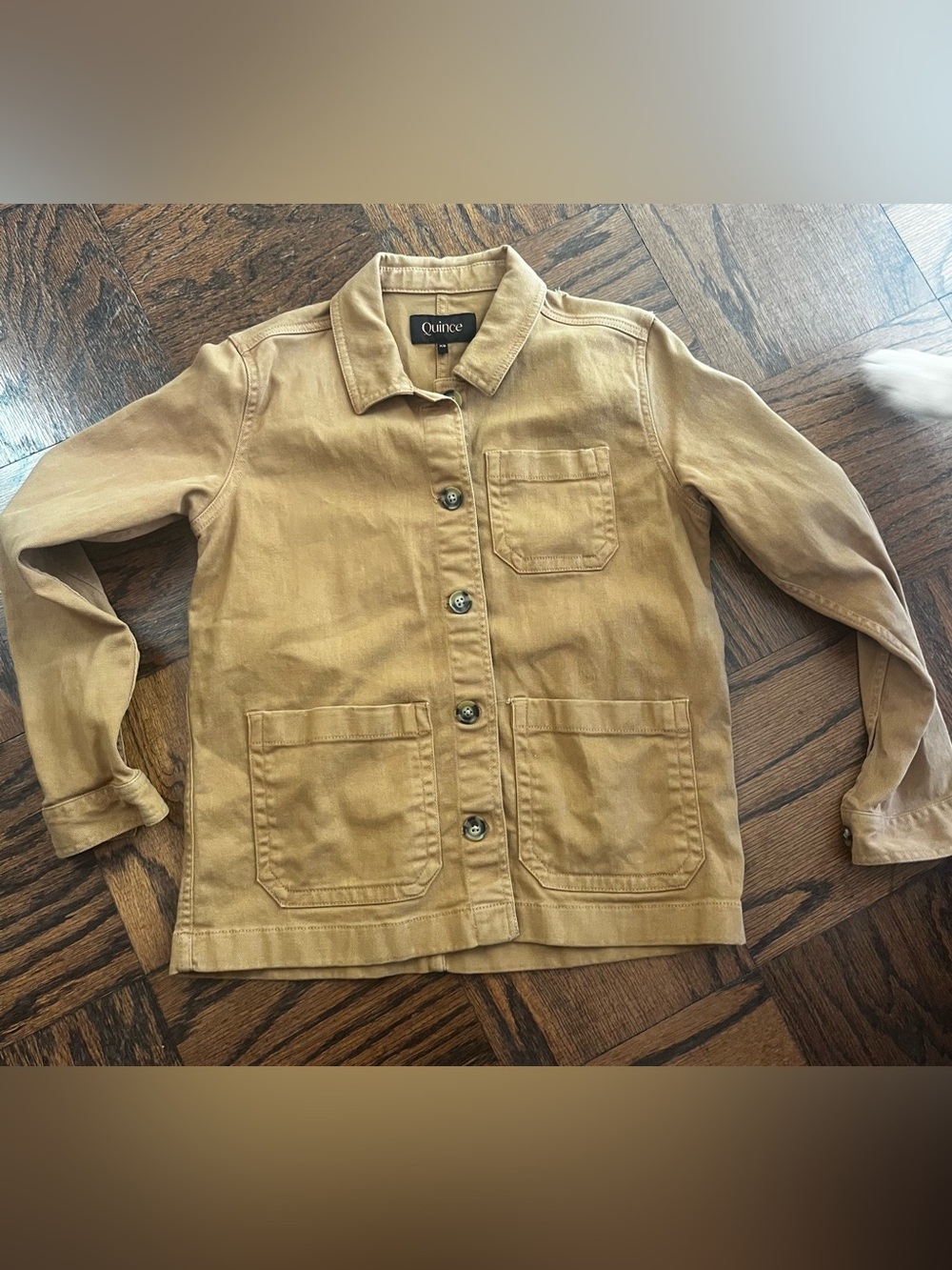 Quince Women's Caramel Tan Cotton Utility Jacket